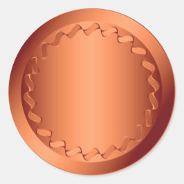 Oranje envelopzegel ronde sticker