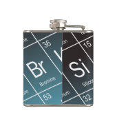 Oranje Erlenmeyer (conische) kolfchemie Heupfles (Achterkant)