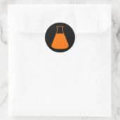 Oranje Erlenmeyer Sticker (Tas)