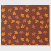 Oranje Esdoornblad Najaarsnaadloos patroon Cadeaupapier (Vlak)