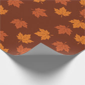 Oranje Esdoornblad Najaarsnaadloos patroon Cadeaupapier (Hoek)