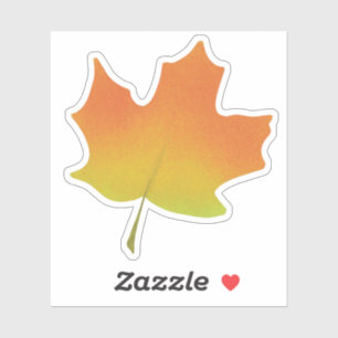 Oranje esdoornblad sticker