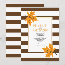 Oranje esdoornbladeren en bruinstroken komen bij h kaart