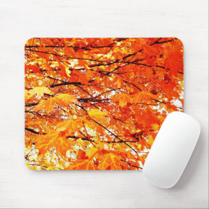 Oranje esdoornbladeren in herfst muismat