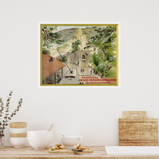 Oranje etiket poster (Keuken)