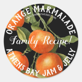 Oranje etiket van merkproducten