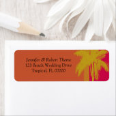 Oranje etiketten met palmbomen voor weddenschappen (Insitu)