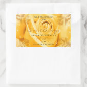 Oranje etiketten van Rozen met palmbladeren (Tas)