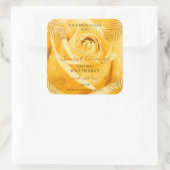 Oranje etiketten van Rozen met palmbladeren (Tas)