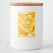 Oranje etiketten van Rozen met palmbladeren (Voorkant)