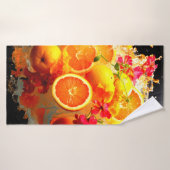 Oranje explosie badhanddoek (Badhanddoek)