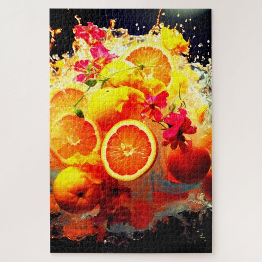 Oranje explosie legpuzzel (Verticaal)