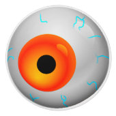 Oranje Eyeball Zombie Drawer Knop (Voorkant)