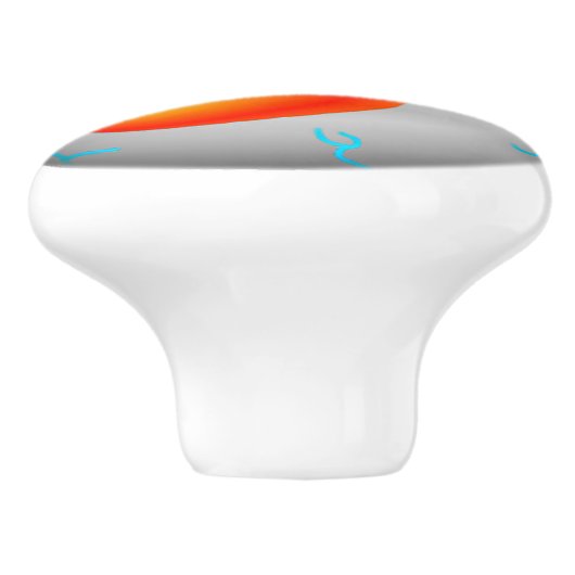 Oranje Eyeball Zombie Drawer Knop (Zijkant)