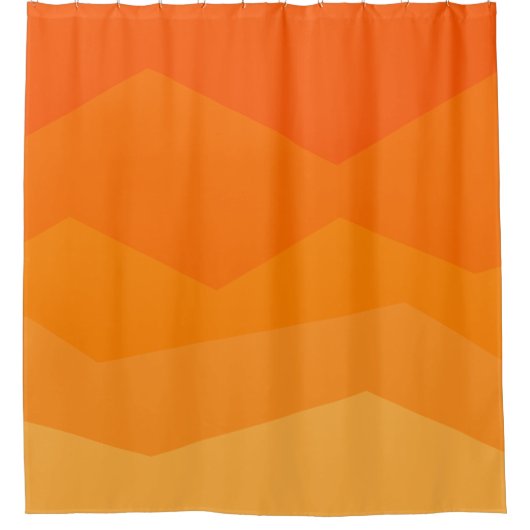 Oranje Fade Douchegordijn (Voorkant)