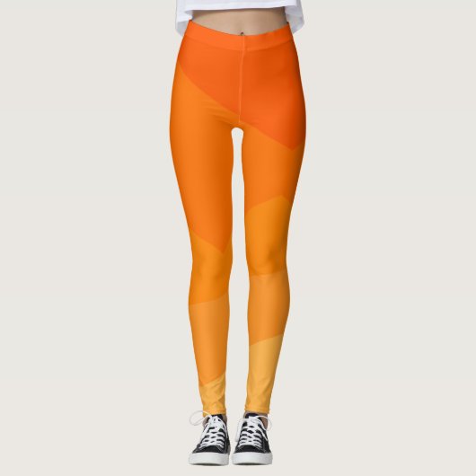 Oranje Fade Leggings (Voorkant)