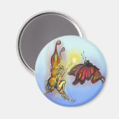 Oranje Faerie Magneet (Voorkant / Achterkant)