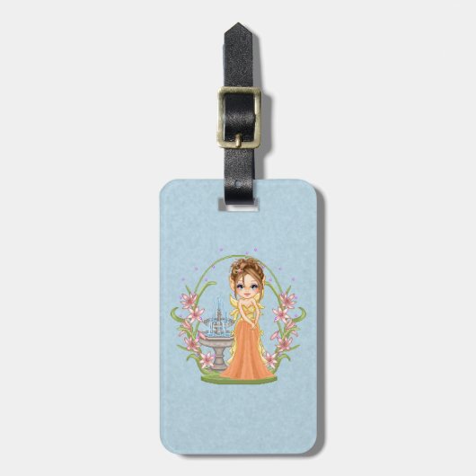  Oranje Faery Pixel Art Bagagelabel (Voorkant verticaal)