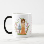 Oranje Faery Pixel Art Magische Mok (Links)