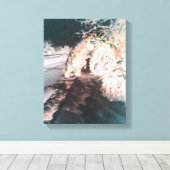 Oranje Fairy Glow Fine Art Canvas Print (Insitu (Houten vloer))