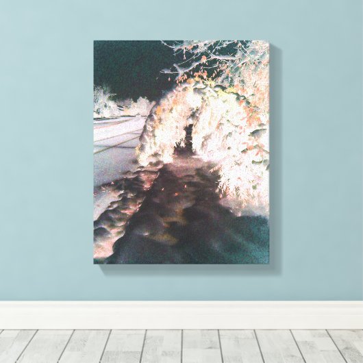 Oranje Fairy Glow Fine Art Canvas Print (Insitu (Houten vloer))