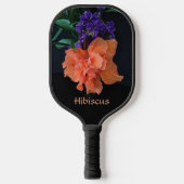 Oranje Fancy Hibiscus Bloesem Botanische Tropische Pickleball Paddle (Voorkant)