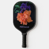 Oranje Fancy Hibiscus Bloesem Botanische Tropische Pickleball Paddle (Achterkant)
