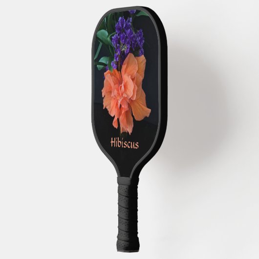Oranje Fancy Hibiscus Bloesem Botanische Tropische Pickleball Paddle (Links)