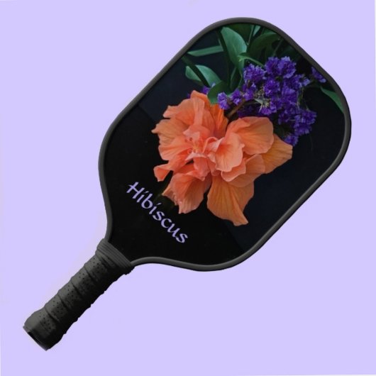 Oranje Fancy Hibiscus Bloesem Botanische Tropische Pickleball Paddle