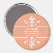 Oranje Fancy Versiering sparen de Magneet van de D (Voorkant / Achterkant)