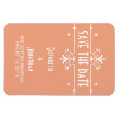 Oranje Fancy Versiering sparen de Magneet van de D (Horizontaal)