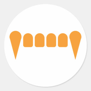 Oranje Fangs Sticker