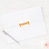 Oranje Fangs Sticker (Envelop)
