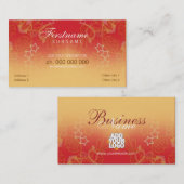 Oranje Fantasy curlz Kaart Visitekaartje (Voorkant / Achterkant)