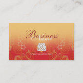 Oranje Fantasy curlz Kaart Visitekaartje (Achterkant)