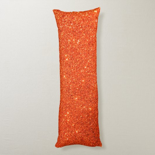 Oranje Faux Glitter Body Pillow Lichaamskussen (Achterkant (Verticaal))