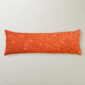 Oranje Faux Glitter Body Pillow Lichaamskussen (Voorkant)