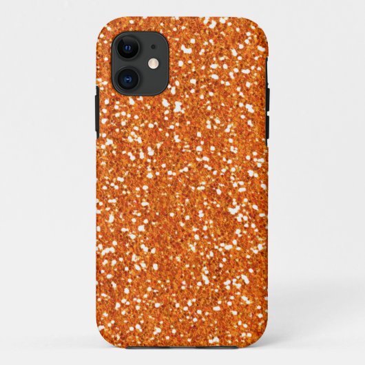 Oranje Faux Glitter Hoesje-Mate iPhone 5 Hoesje (Achterkant)