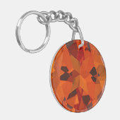 oranje faux-topazacrylsleutelhangers, sleutelhanger (Voorkant Links)