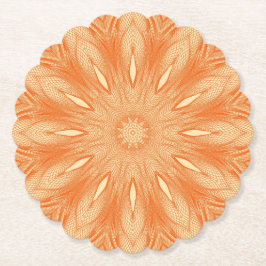 Oranje Faux Tulle Design Kartonnen Onderzetters