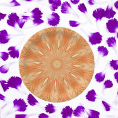 Oranje Faux Tulle Design Papieren Bordje