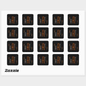 Oranje Feest Verjaardag Vierkante Sticker (Vel)