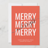 Oranje feestdag met vrolijk kerstfeest feestdagenkaart (Voorkant)