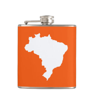 Oranje Feestelijk Brazilië Heupfles