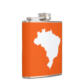 Oranje Feestelijk Brazilië Heupfles (Rechts)