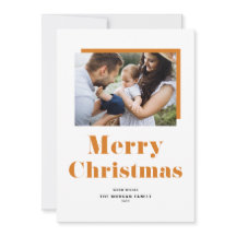 Oranje feestelijke kerstfoto met gebouste typograf