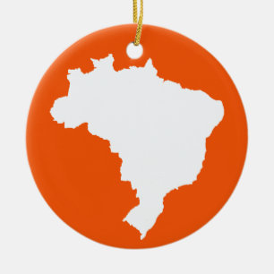 Oranje Festive Brazilië bij Emporio Moffa Keramisch Ornament
