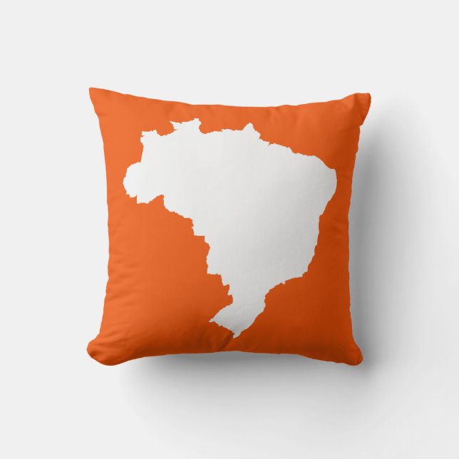 Oranje Festive Brazilië Kussen (Voorkant)