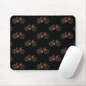 oranje fiets op zwart muismat (Met muis)