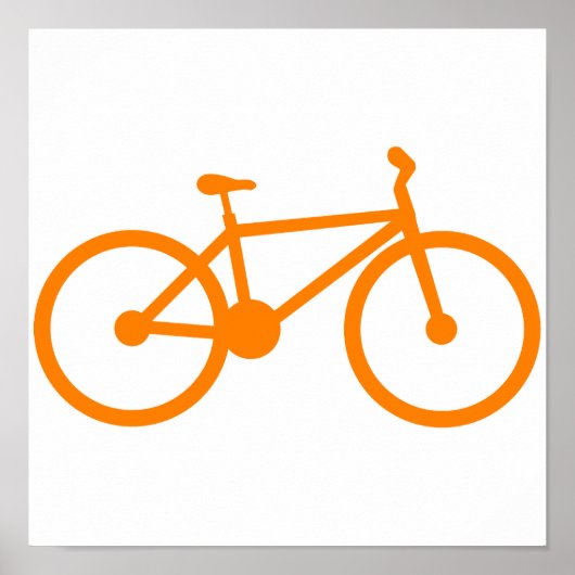 Oranje fiets poster (Voorkant)